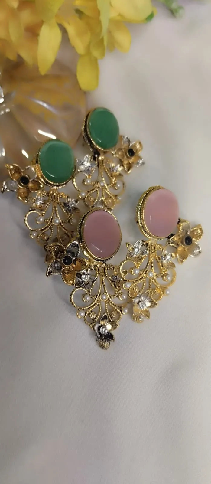 Egyptian stone designer earrings