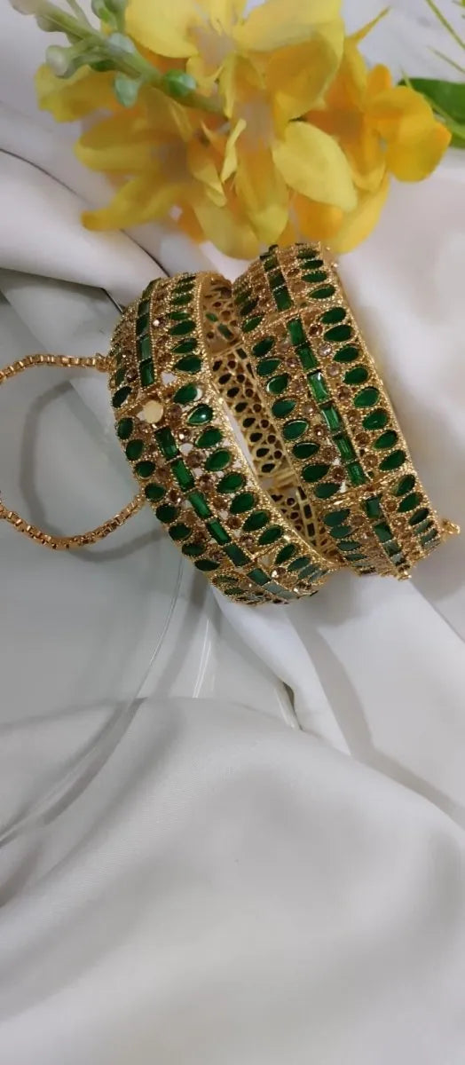 Stone Openable Bangles – Traditional Festive Wear