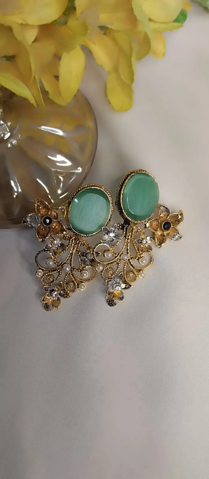 Egyptian stone designer earrings