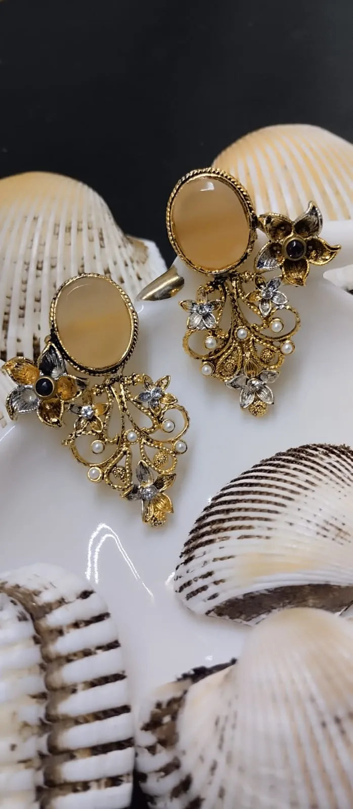 Egyptian stone designer earrings